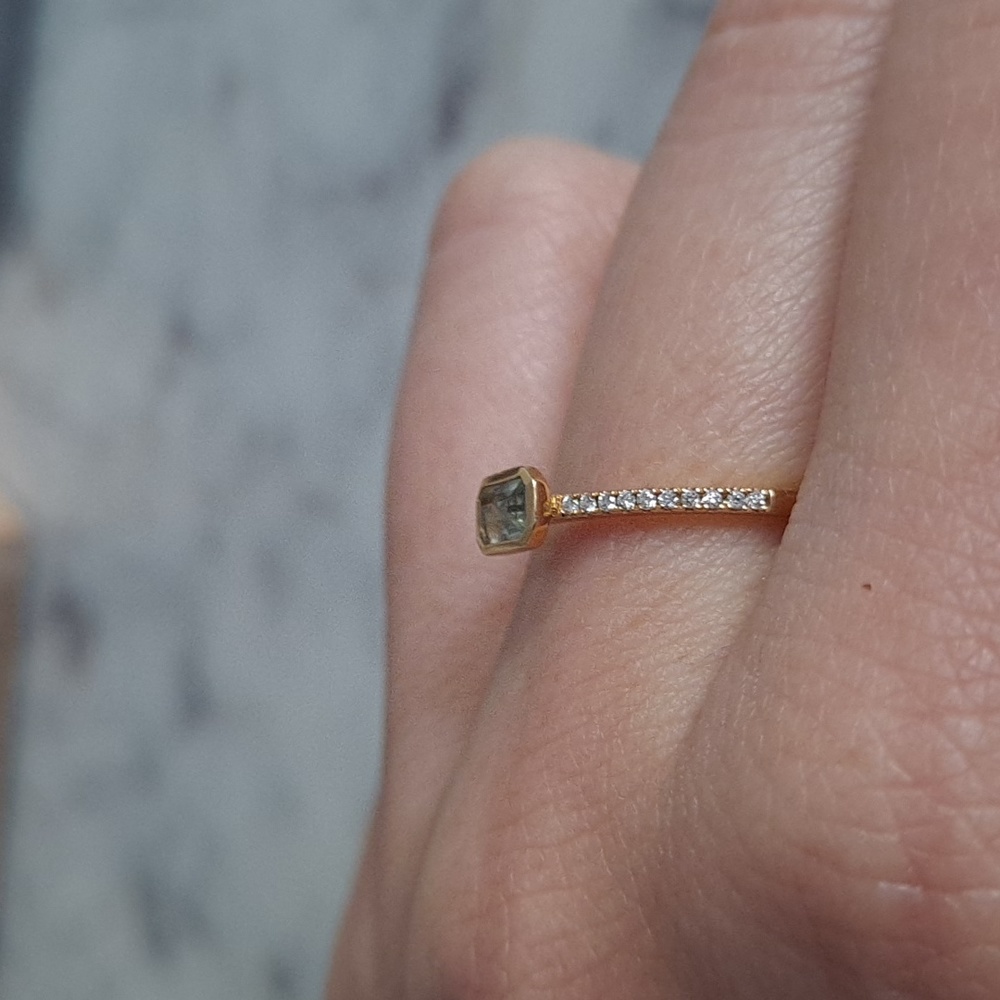 Bony Levy 18K gold prasiolite ring - Picture 14 of 16